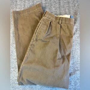 Vintage Polo By Ralph Lauren Mens Brown Pleated Pants Size 36/34